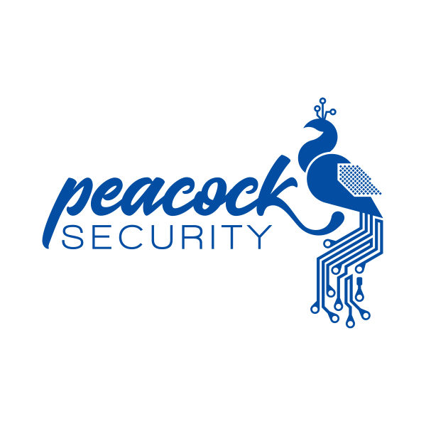 Peacock Security logo blue