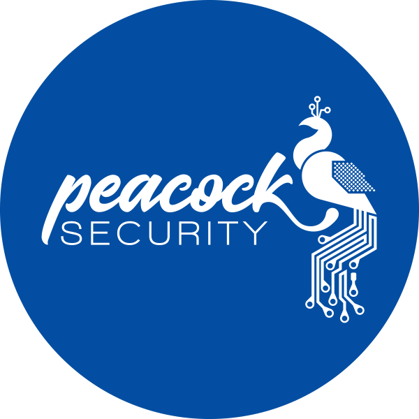 Peacock Security logo white